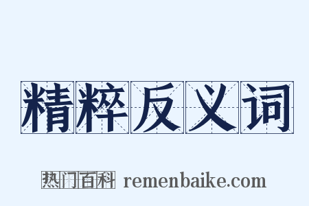 精粹反义词是什么意思的图片
